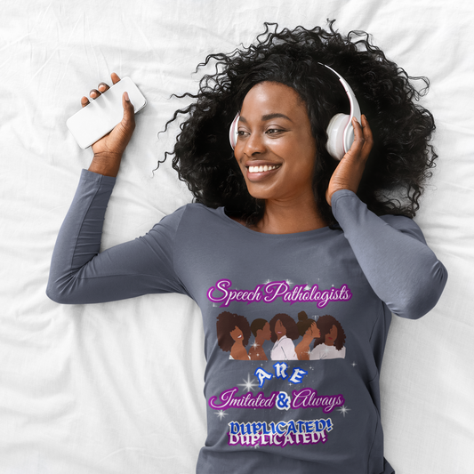 (Ebony Female) Imitated & Always Duplicated! Unisex Long Sleeve Tee