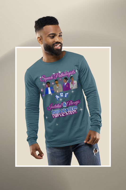 (Ebony Male) Imitated and Always Duplicated! Unisex Long Sleeve Tee